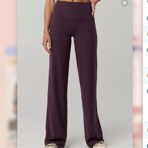 OFFLINE By Aerie Real Me XTRA High Waisted Trouser Purple Cool Berry XS NWT